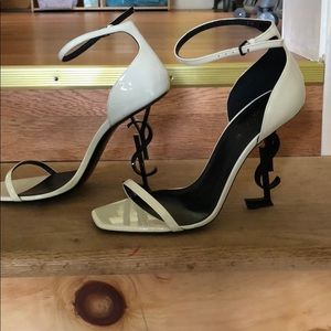Classic White YSL heels